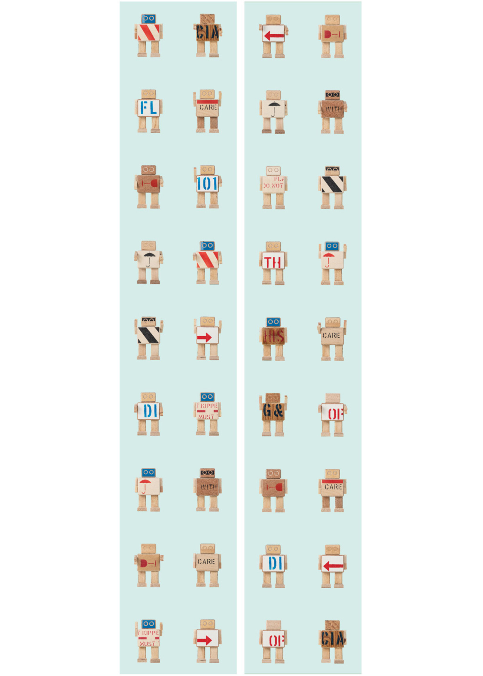 Wallpaper Rijkswachters, Light Blue, 97.4 x 280 cm