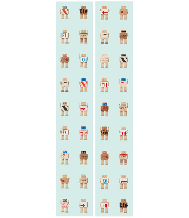 Tapete Rijkswachters, Hell Blau, 97.4 x 280 cm