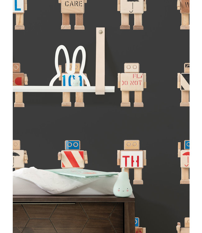 Behang Rijkswachters, Zwart, 97.4 x 280 cm