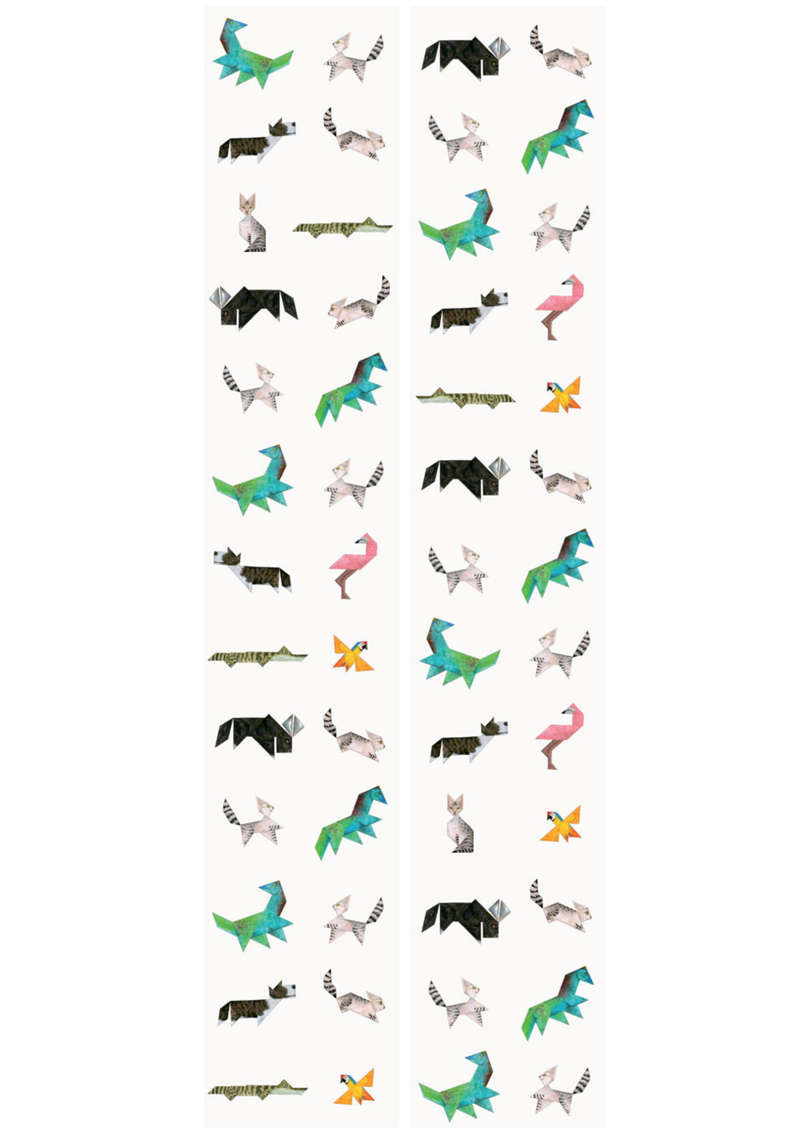 Wallpaper Tangram Animals, 97.4 x 280 cm