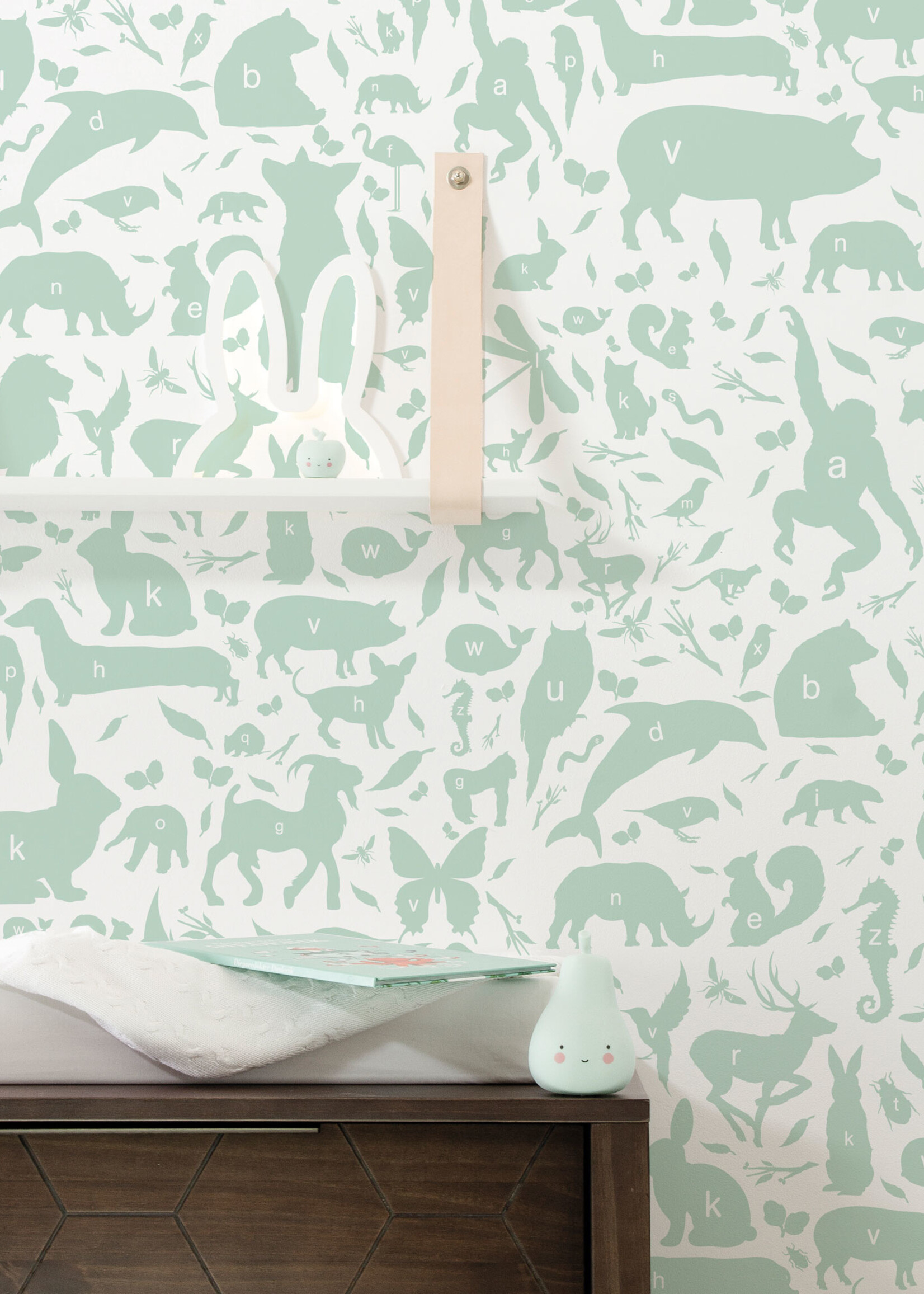 Tapete ABC Animals, Grun, 146.1 x 280 cm