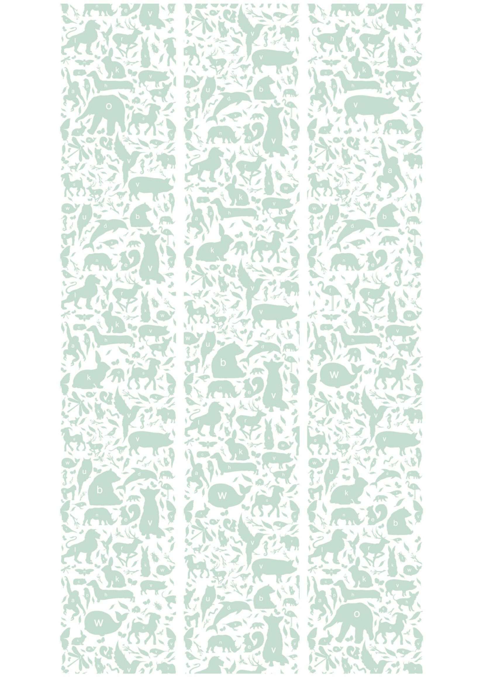 Tapete ABC Animals, Grun, 146.1 x 280 cm