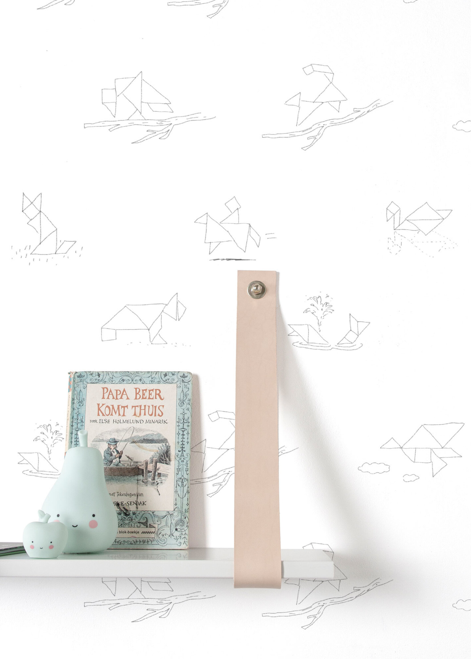 Wallpaper Tangram Animal Sketches, 97.4 x 280 cm