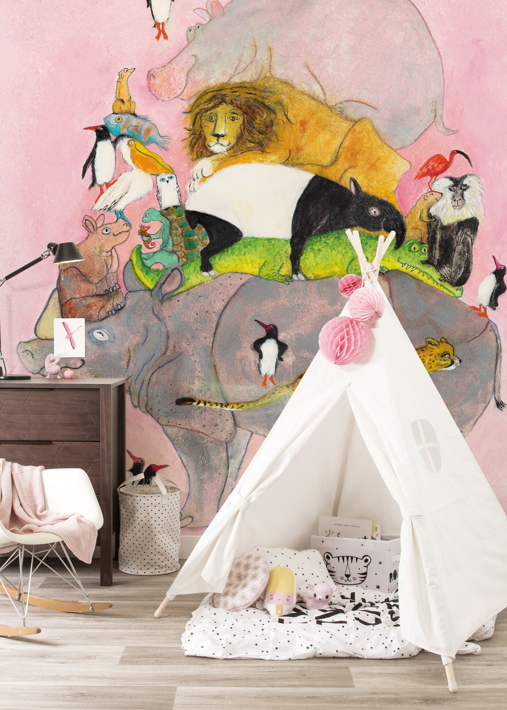 Wall Mural Jumping Penguins