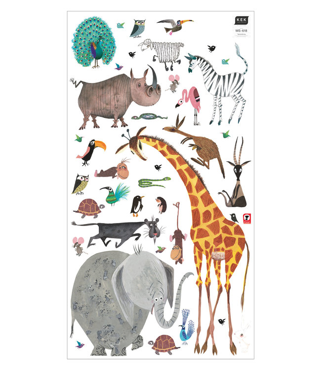 Fiep Westendorp muurstickers Animals XL, 97 x 180 cm