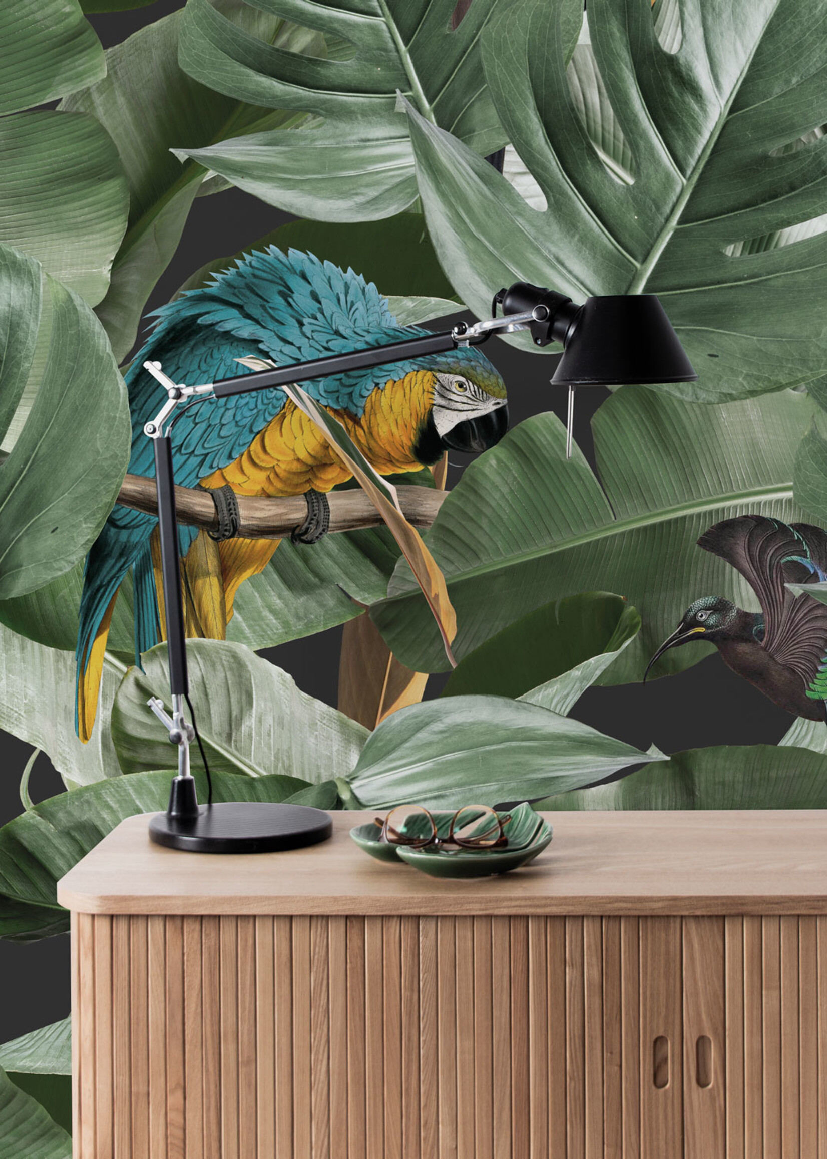 Wallpaper Botanical Birds, 97.4 x 280 cm