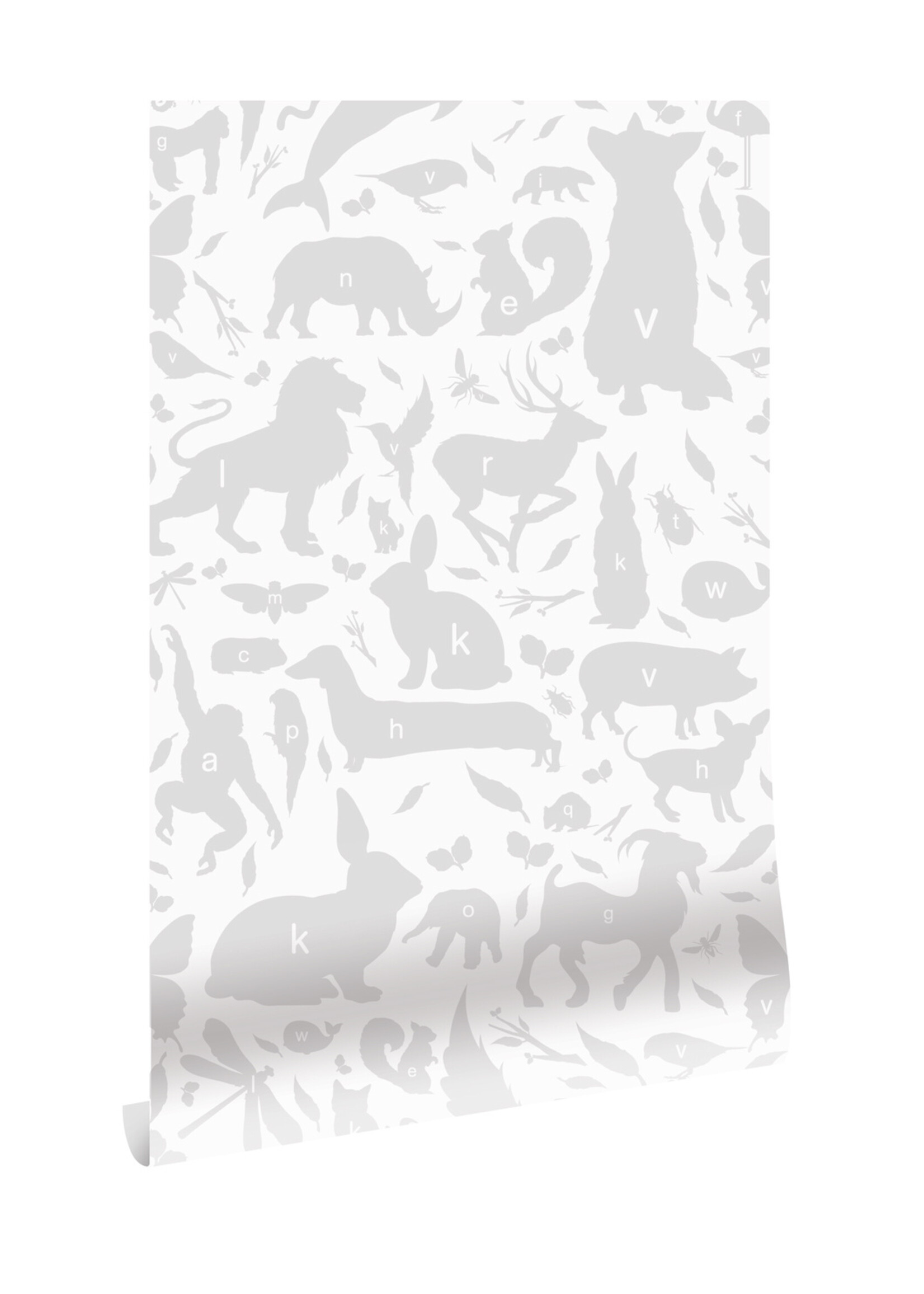 Tapete ABC Animals, Hell Gris, 146.1 x 280 cm