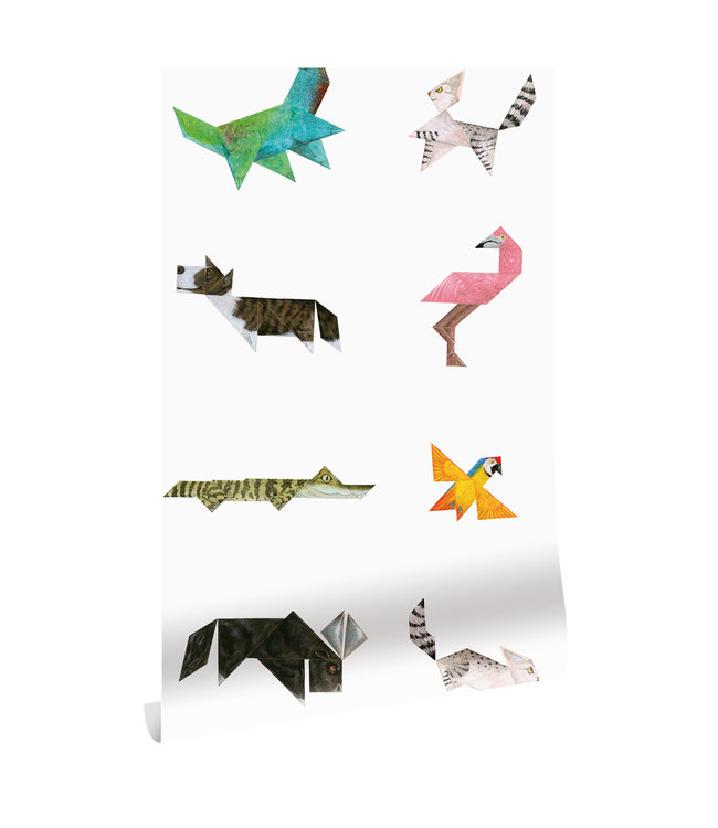 Herhaalbaar Tapete Tangram Animals, 97.4 x 280 cm