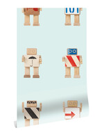 Wallpaper Rijkswachters, Light Blue, 97.4 x 280 cm