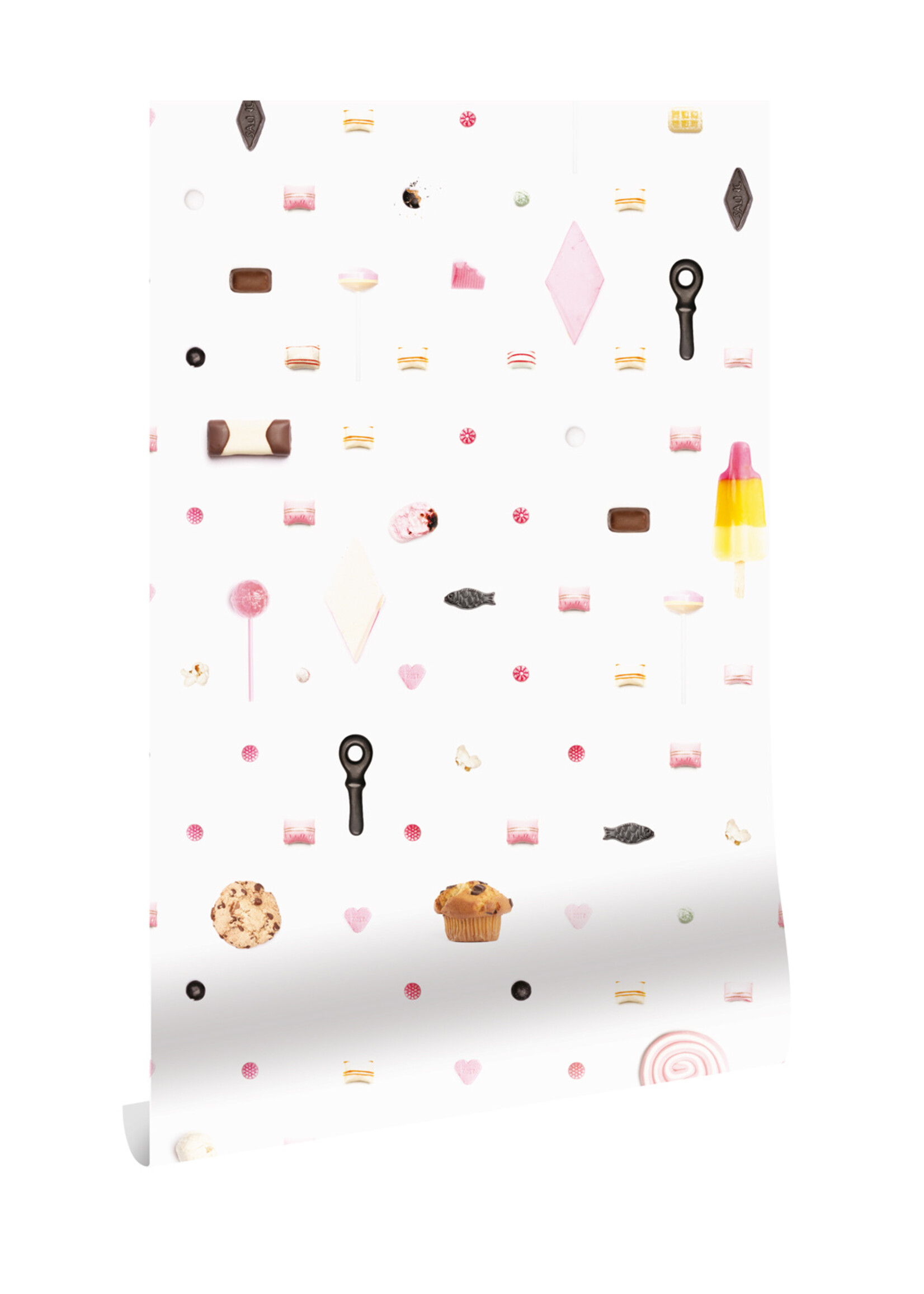 Behang Gemengd Snoep, 146.1 x 280 cm
