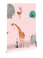 Wallpaper Fiep Westendorp Animal Mix, Pink, 97.4 x 280 cm