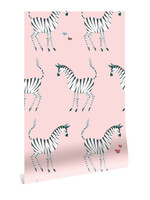 Behang Fiep Westendorp Zebra, Roze, 97.4 x 280 cm