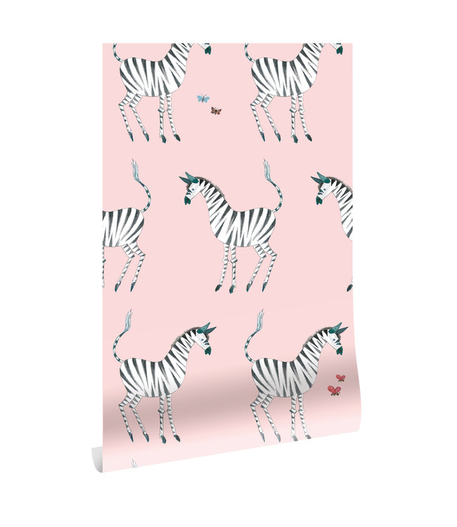 Wallpaper Fiep Westendorp Zebra, Pink, 97.4 x 280 cm