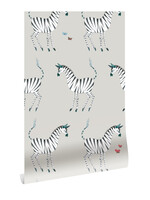 Tapete Fiep Westendorp Zebra, Grau, 97.4 x 280 cm