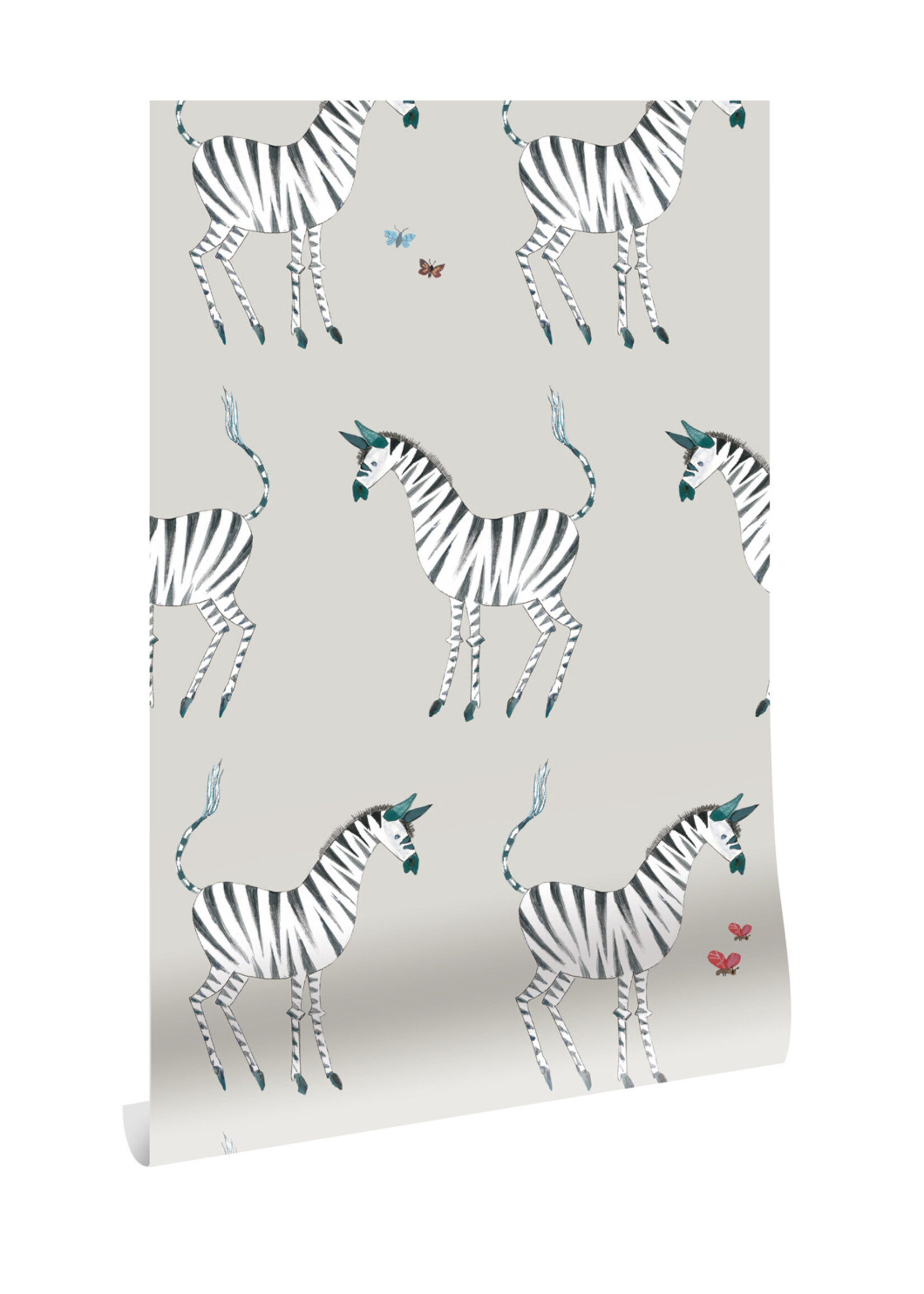 Behang Fiep Westendorp Zebra, Grijs, 97.4 x 280 cm