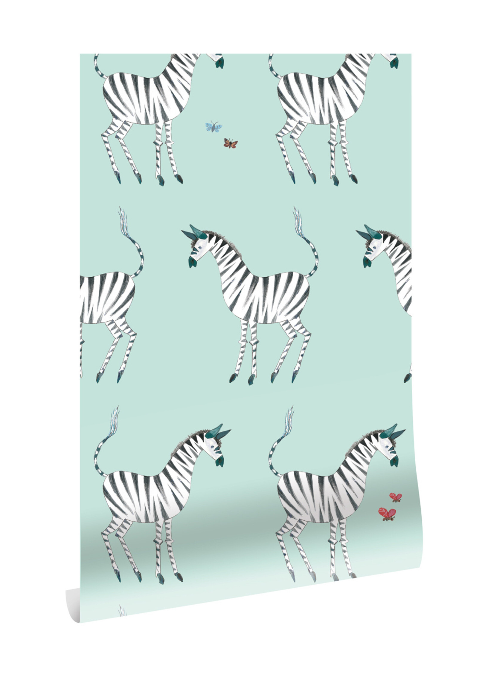 Tapete Fiep Westendorp Zebra, Mint, 97.4 x 280 cm