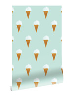 Wallpaper Fiep Westendorp Ice cream, Mint, 97.4 x 280 cm