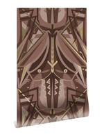 Goud behang Art Déco Animaux, Grasshopper, Taupe