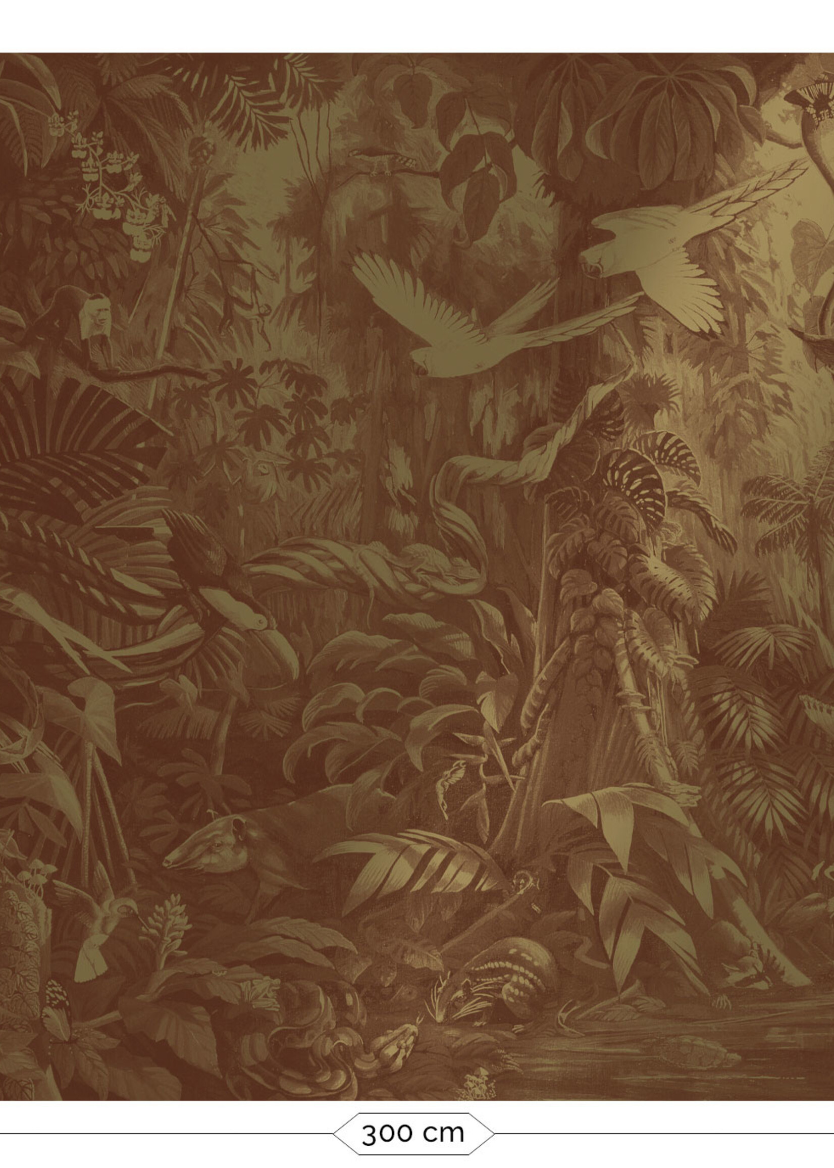 Gold-Tapete Tropical Landscapes, Braun