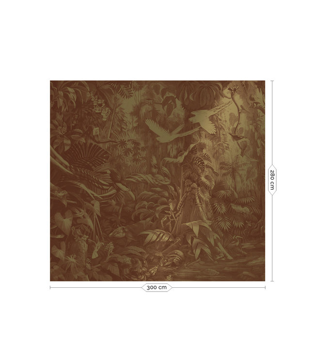 Goud behang Tropical Landscapes, Bruin