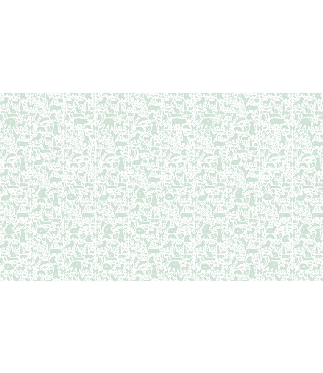 Behang ABC Animals, Groen, 146.1 x 280 cm