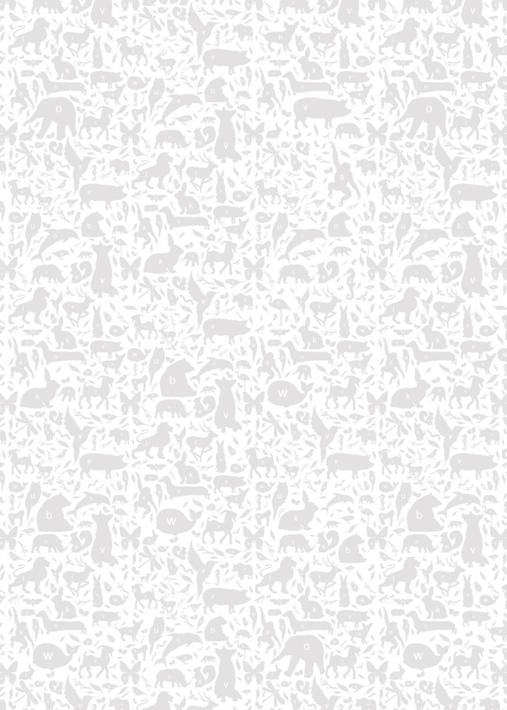 Tapete ABC Animals, Hell Gris, 146.1 x 280 cm