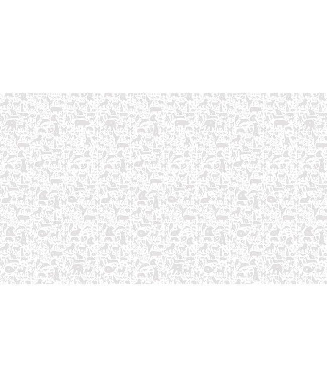 Behang ABC Animals, Lichtgrijs, 146.1 x 280 cm