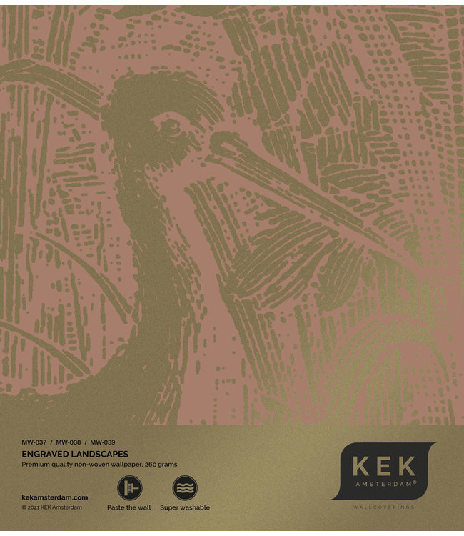 Goud behang Engraved Landscapes, Nude