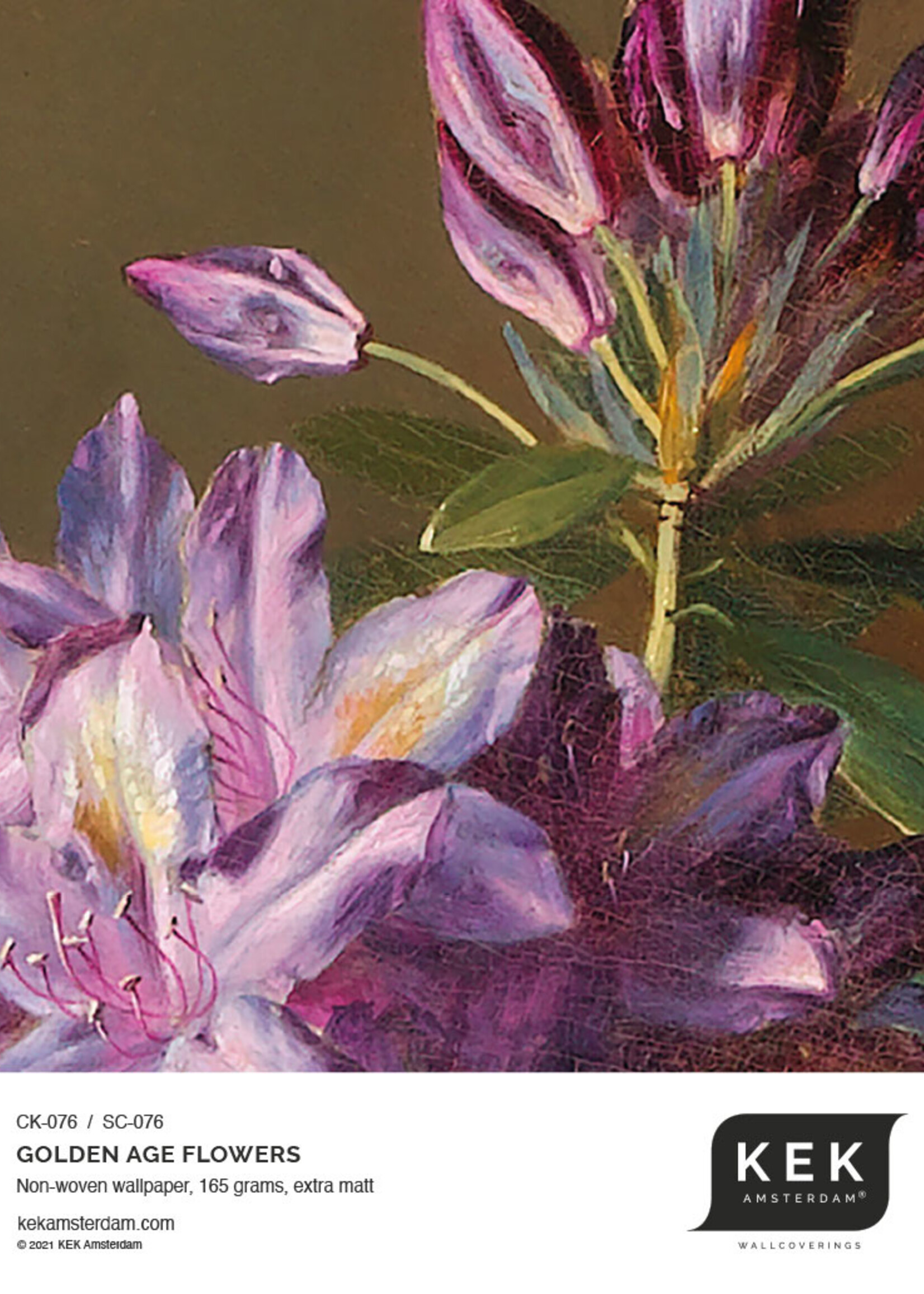 Behangcirkel Golden Age Flowers