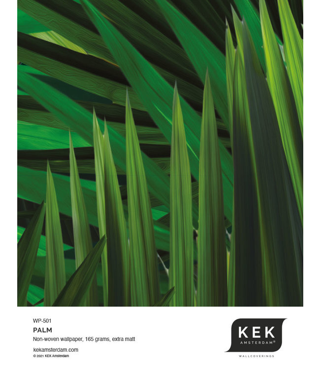 Botanical wallpaper Palm, 97.4 x 280 cm