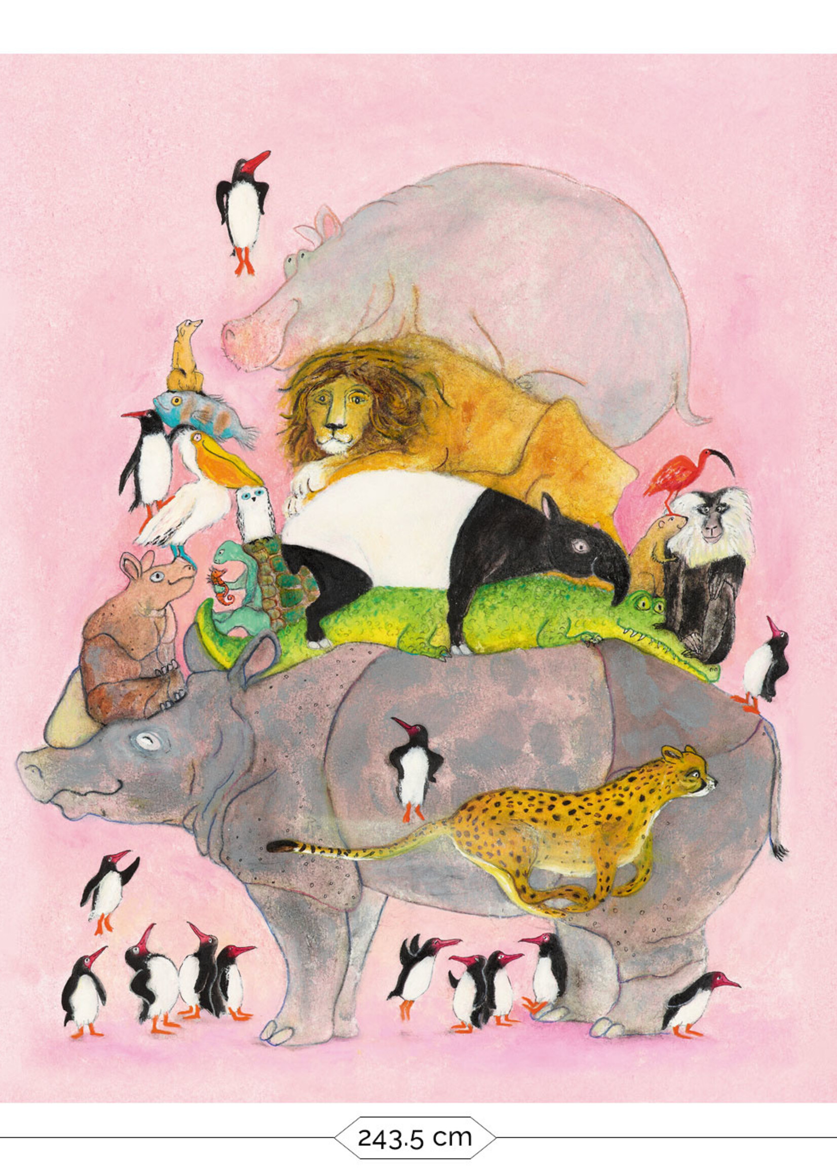 Wall Mural Jumping Penguins