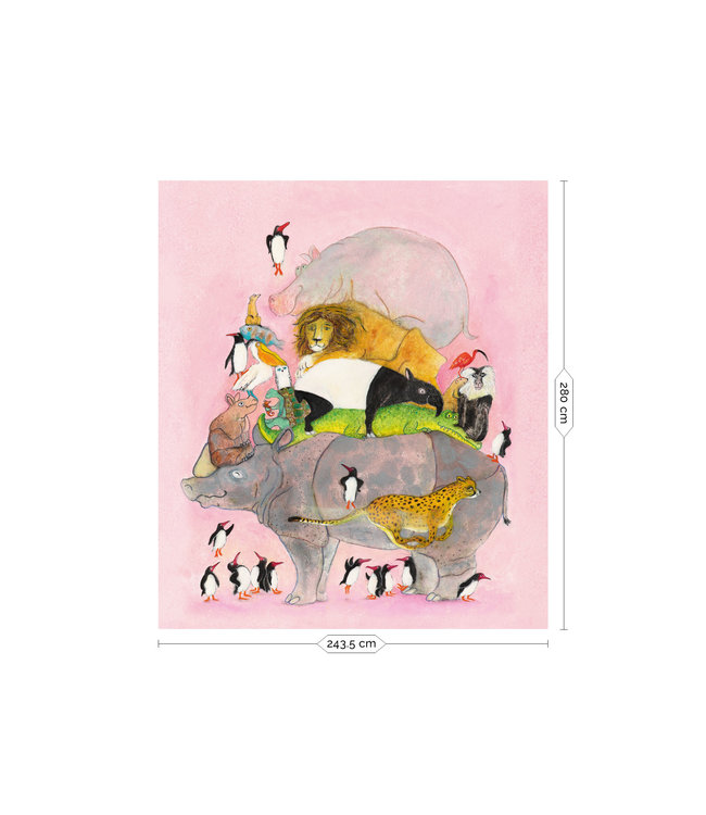 Wall Mural Jumping Penguins