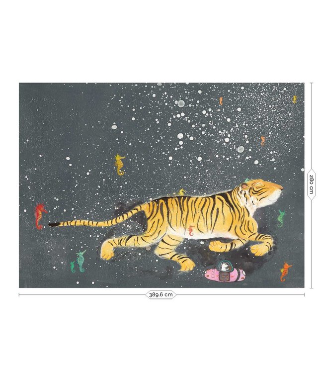 Wall Mural Smiling Tiger