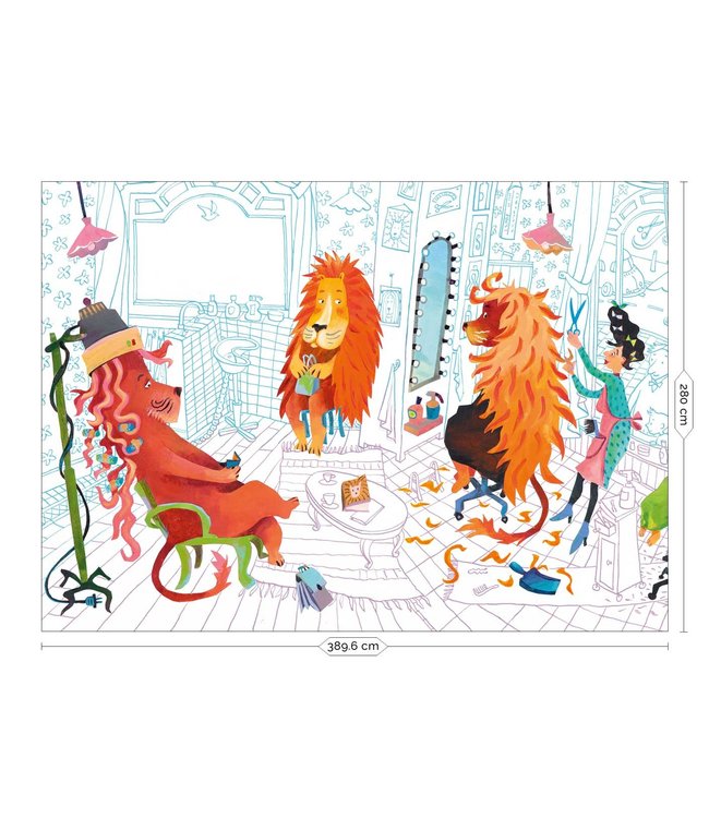 Wall Mural Lion's Haircut