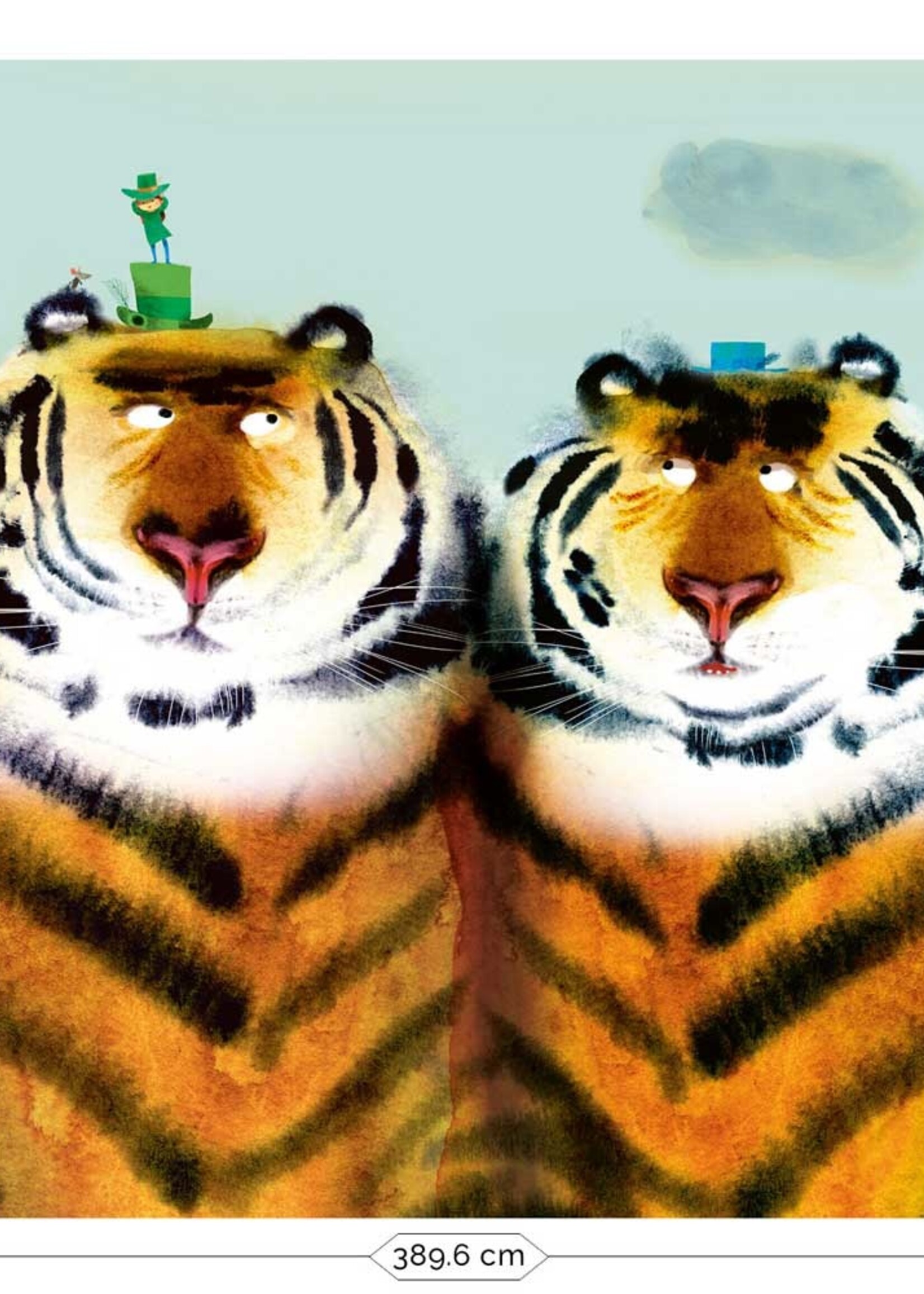 Fotobehang Two Tigers