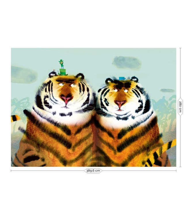 Wall Mural Two Tigers