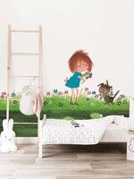 Fotobehang Picking Flowers