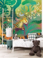 Fotobehang Hunting Tiger