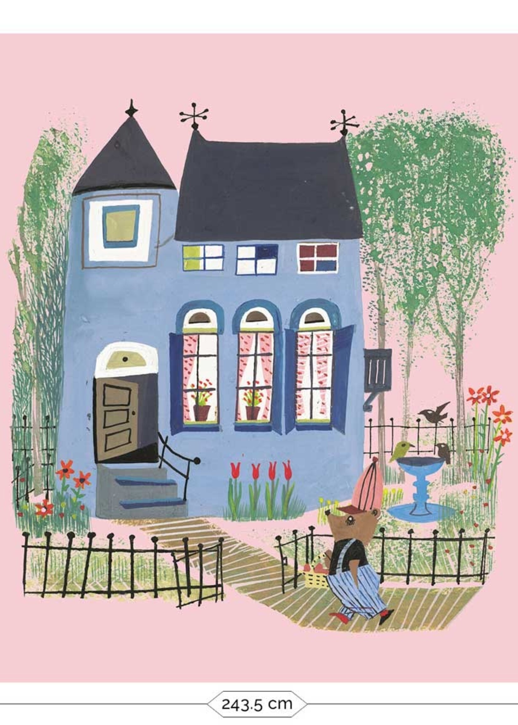 Fiep Westendorp Fototapete Bear with Blue House
