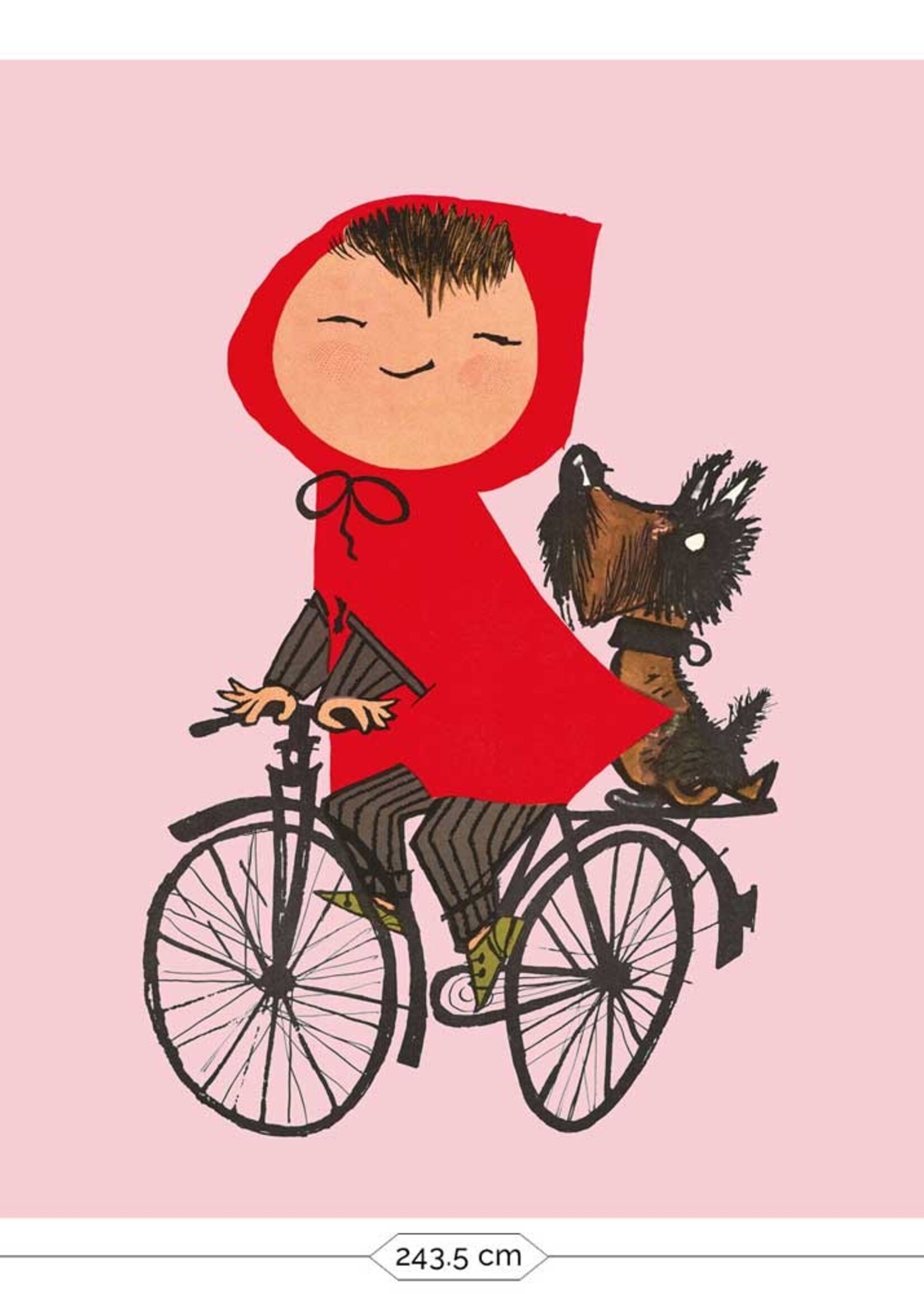 Fiep Westendorp Fotobehang Riding my Bike, Roze