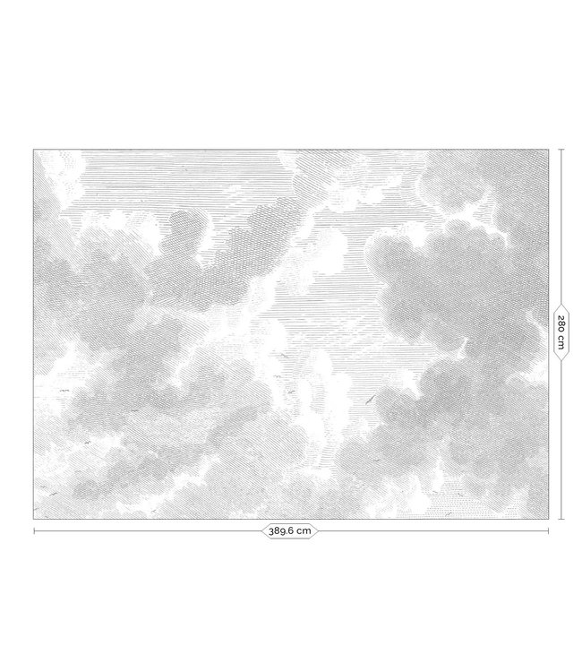 Fotobehang Engraved Clouds