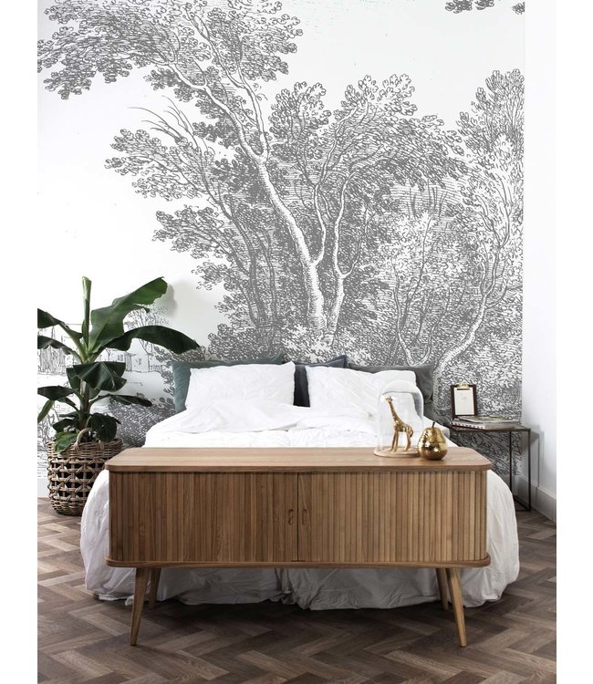 Wandvullend Wall Mural Engraved Landscapes