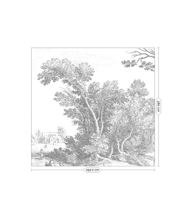 Landschap behang Engraved Landscapes