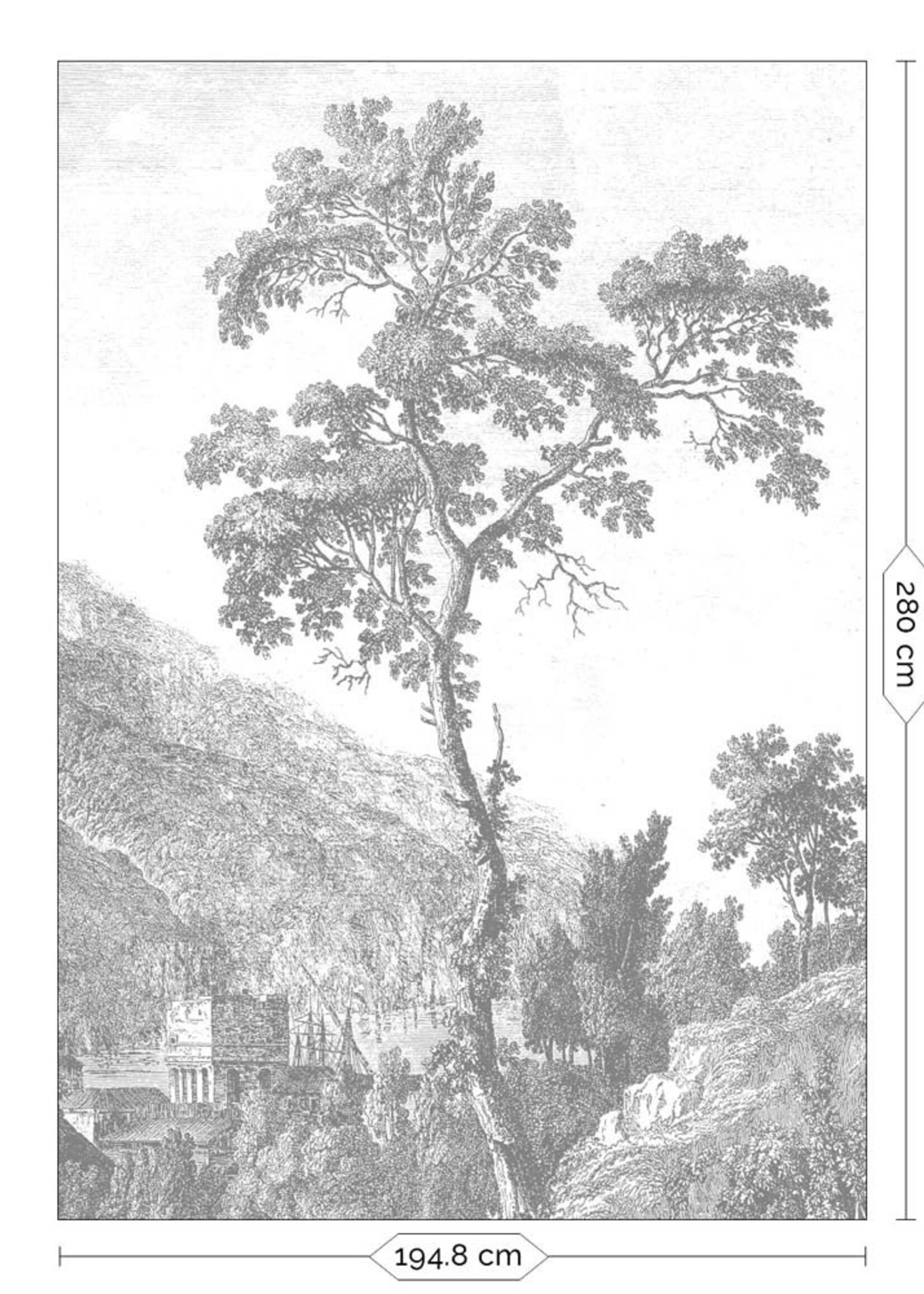 Landschap behang Engraved Landscapes