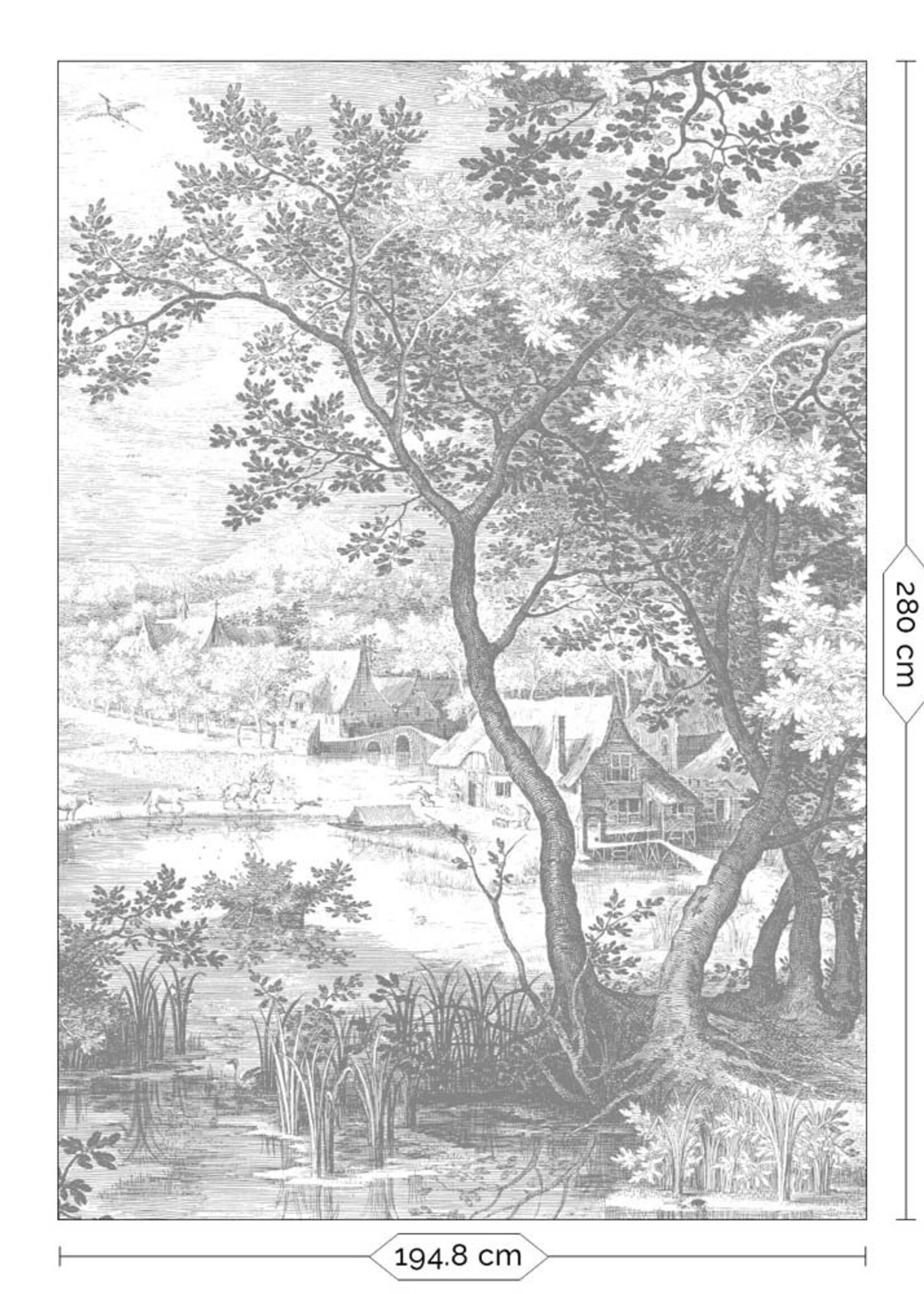 Landschap behang Engraved Landscapes