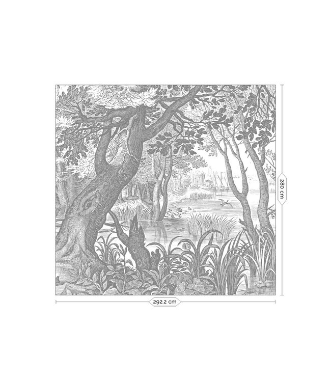 Landschap behang Engraved Landscapes
