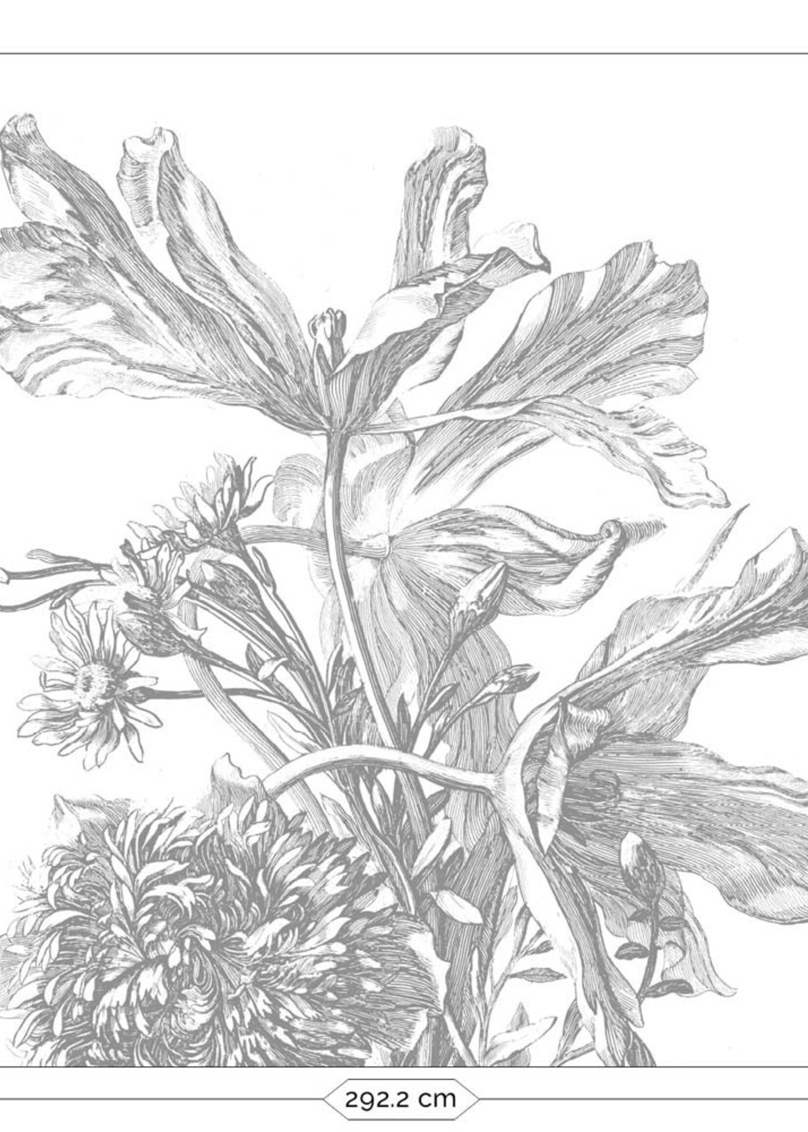 Fototapete Engraved Flowers