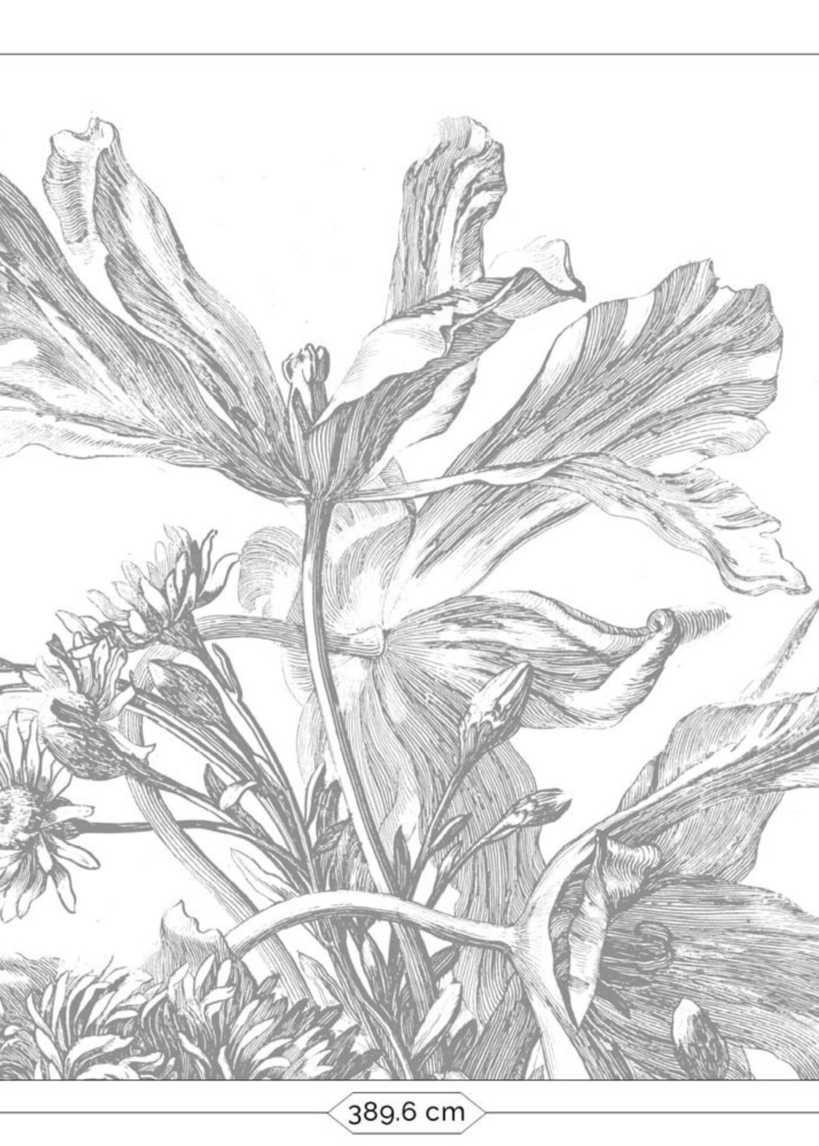 Fototapete Engraved Flowers
