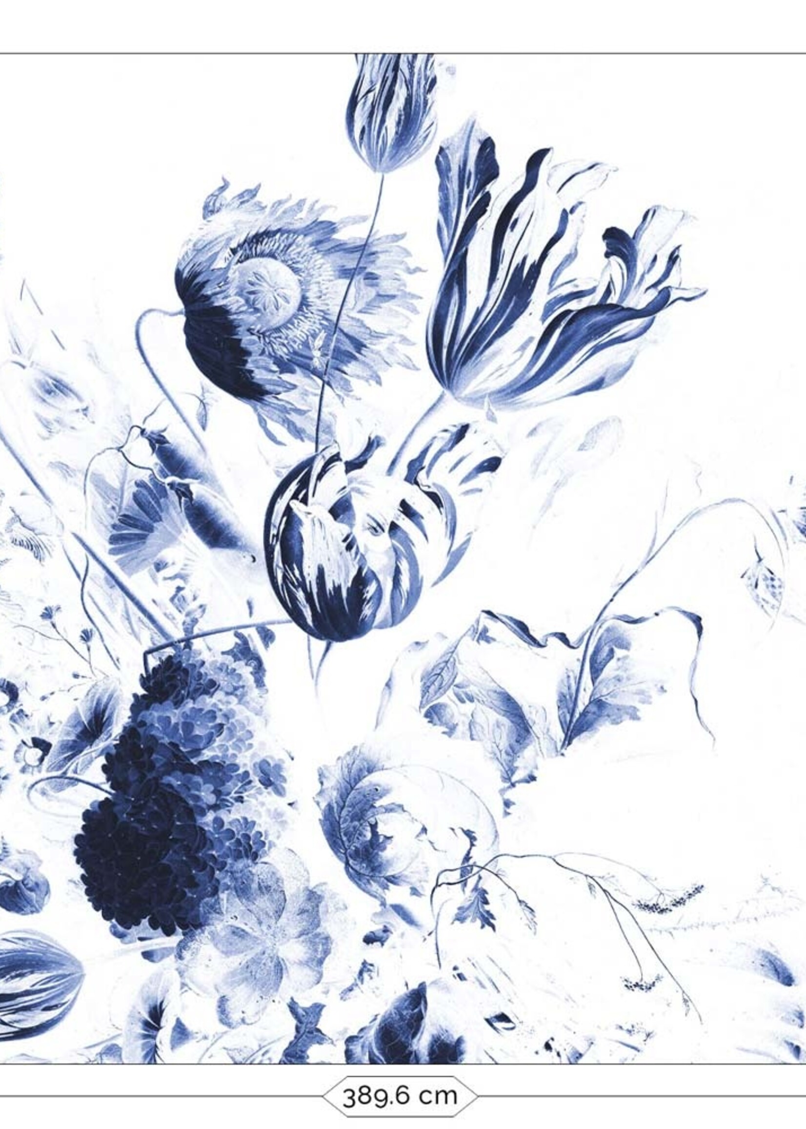 Wall Mural Royal Blue Flowers