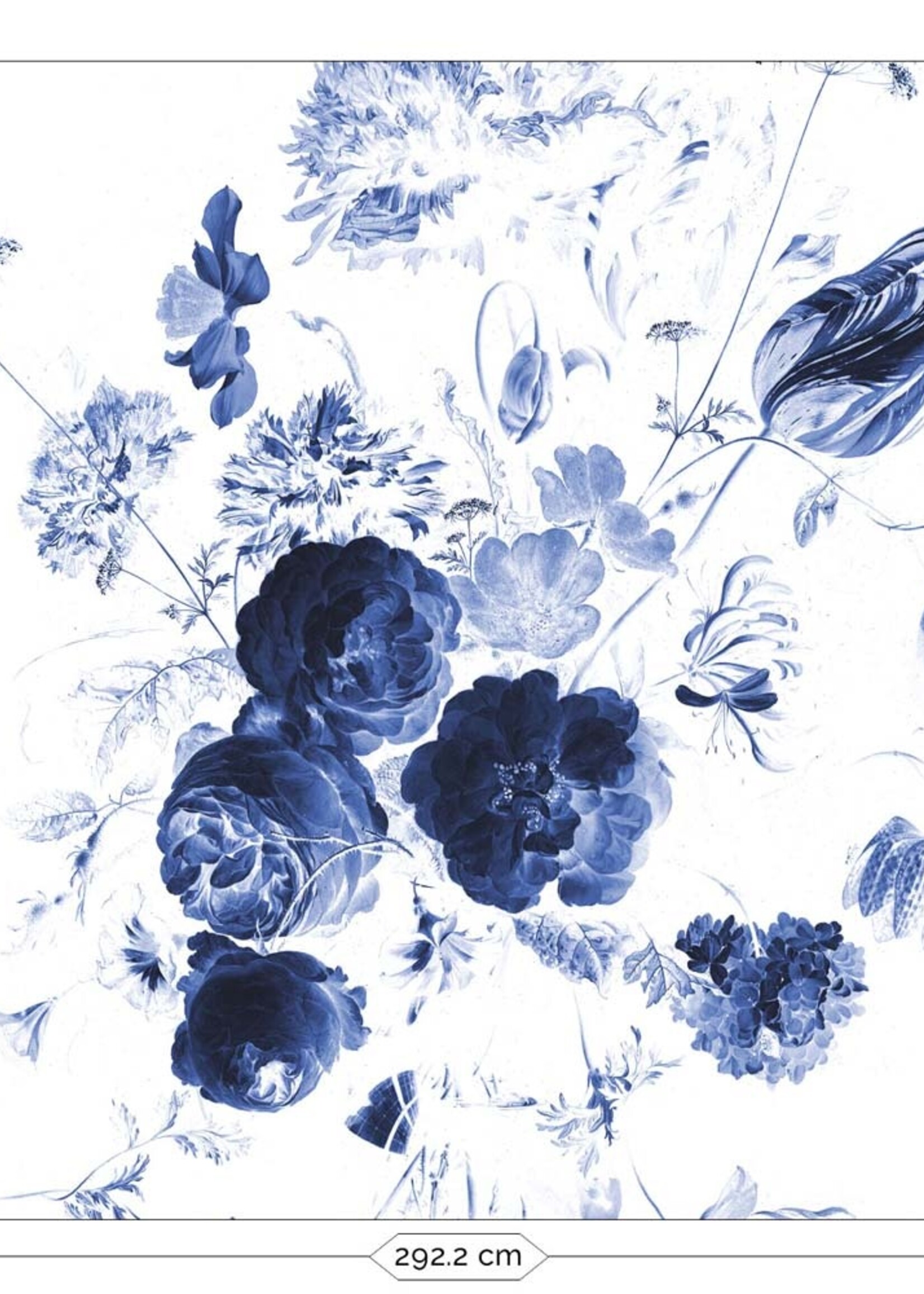 Wall Mural Royal Blue Flowers